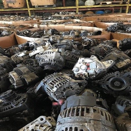 Used alternator and starter motor scrap